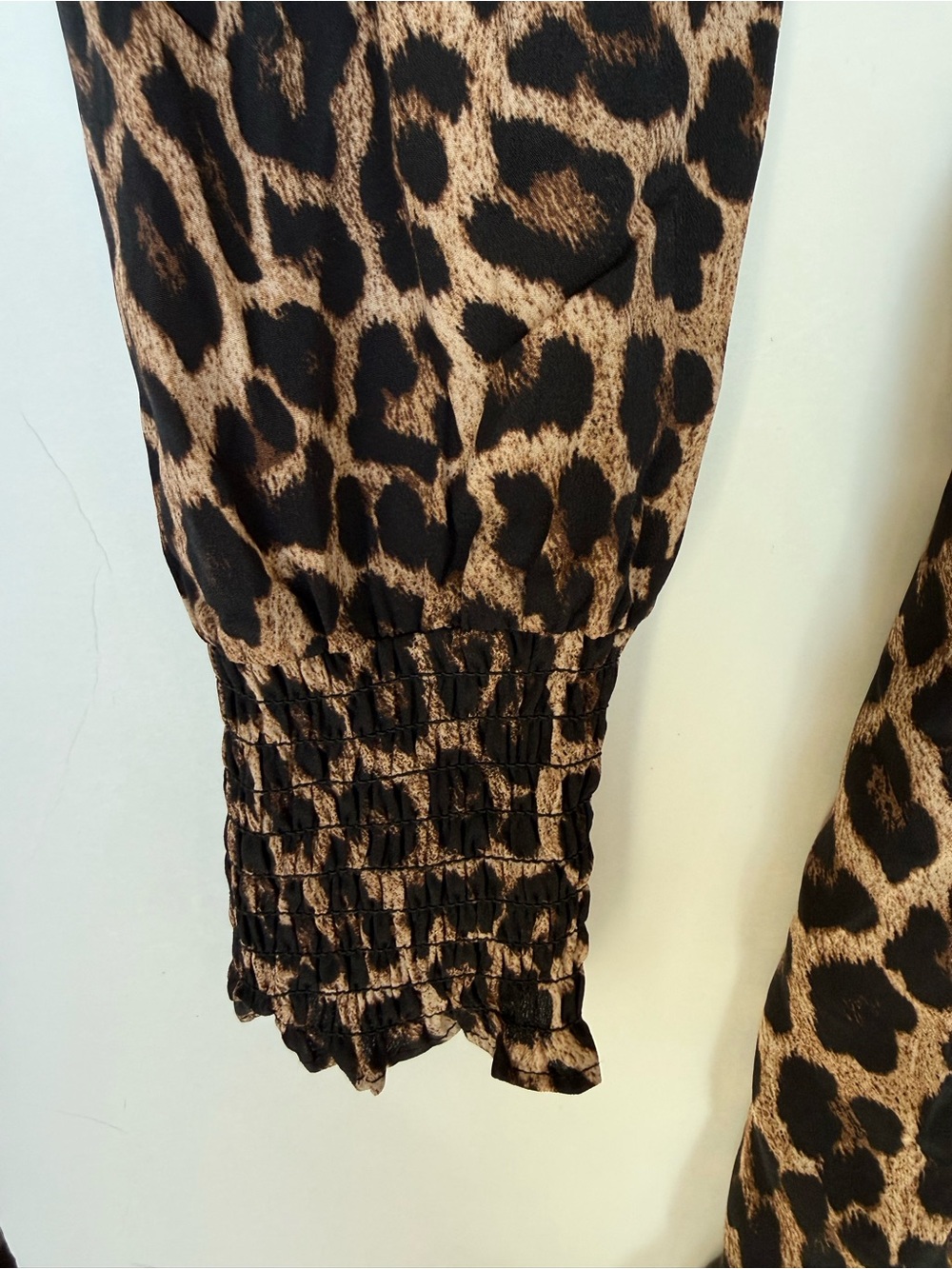 Michael Kors Petite XS Leopard Print Ruffle Dress Long Sleeve NWT - Picture 7 of 13